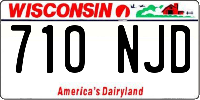WI license plate 710NJD