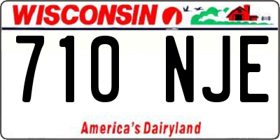 WI license plate 710NJE
