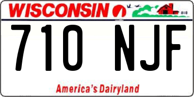 WI license plate 710NJF