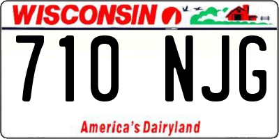 WI license plate 710NJG