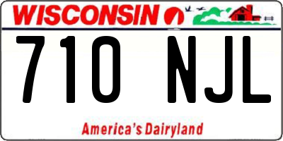 WI license plate 710NJL