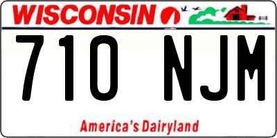 WI license plate 710NJM