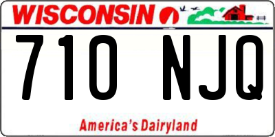 WI license plate 710NJQ