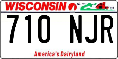 WI license plate 710NJR
