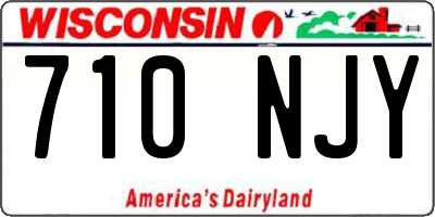 WI license plate 710NJY