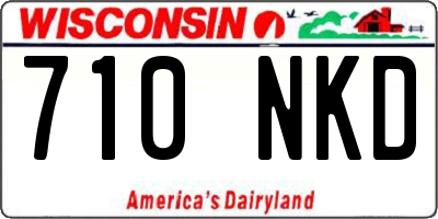 WI license plate 710NKD