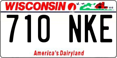 WI license plate 710NKE