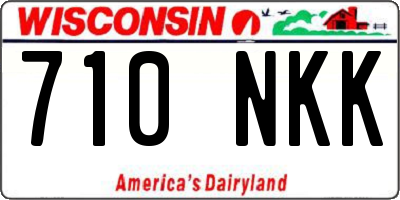 WI license plate 710NKK