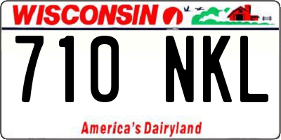 WI license plate 710NKL