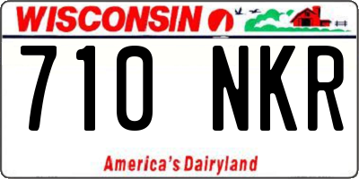 WI license plate 710NKR