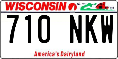 WI license plate 710NKW