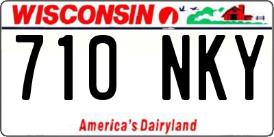 WI license plate 710NKY