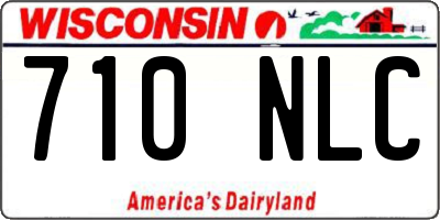 WI license plate 710NLC