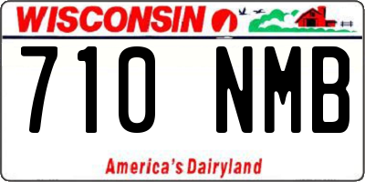 WI license plate 710NMB