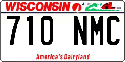WI license plate 710NMC