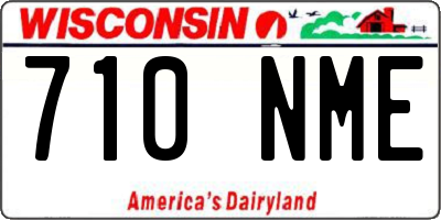 WI license plate 710NME