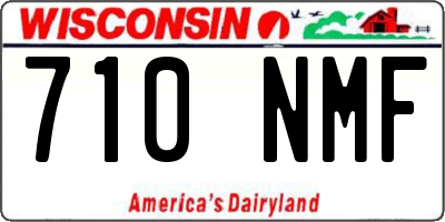 WI license plate 710NMF