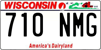 WI license plate 710NMG
