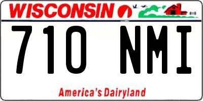 WI license plate 710NMI