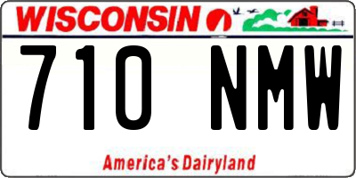 WI license plate 710NMW