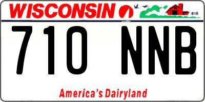 WI license plate 710NNB