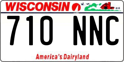 WI license plate 710NNC