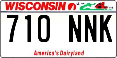 WI license plate 710NNK