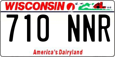 WI license plate 710NNR
