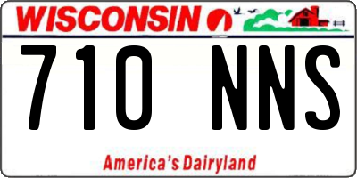 WI license plate 710NNS