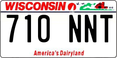 WI license plate 710NNT