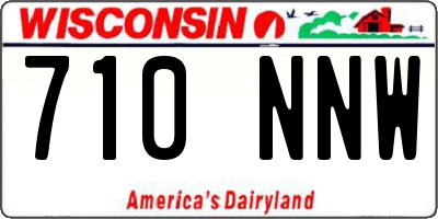 WI license plate 710NNW