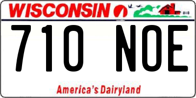 WI license plate 710NOE