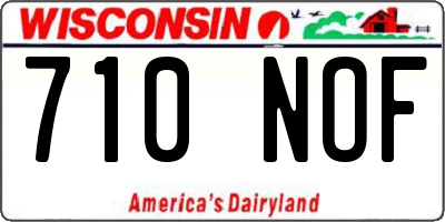 WI license plate 710NOF