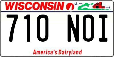 WI license plate 710NOI