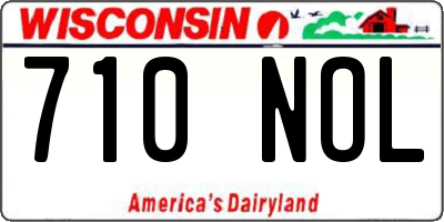 WI license plate 710NOL