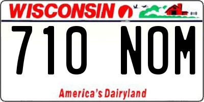 WI license plate 710NOM