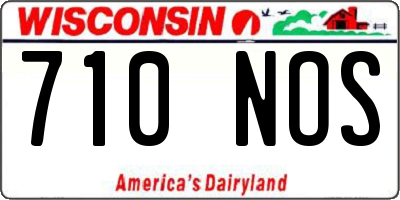 WI license plate 710NOS
