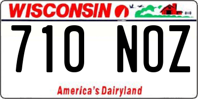 WI license plate 710NOZ