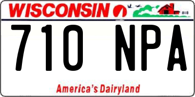 WI license plate 710NPA