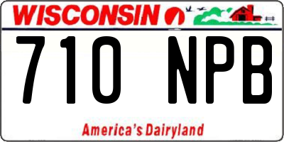 WI license plate 710NPB