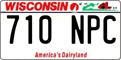 WI license plate 710NPC