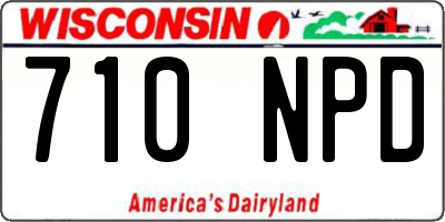WI license plate 710NPD