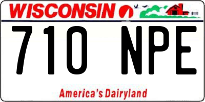 WI license plate 710NPE