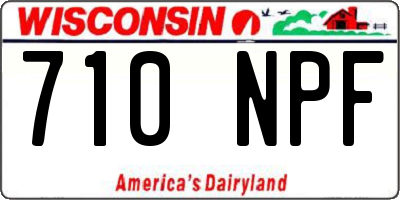 WI license plate 710NPF