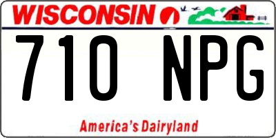 WI license plate 710NPG