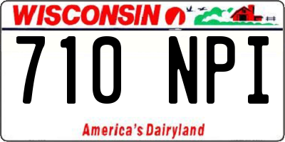 WI license plate 710NPI