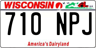 WI license plate 710NPJ