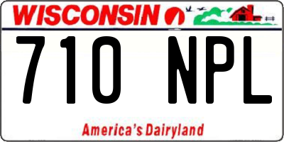 WI license plate 710NPL