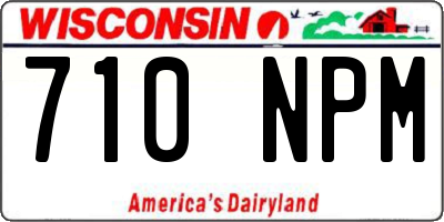 WI license plate 710NPM
