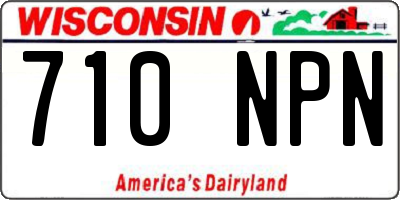 WI license plate 710NPN